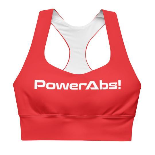 Red PowerAbs Longline Sports Bra - PowerAbs Staging