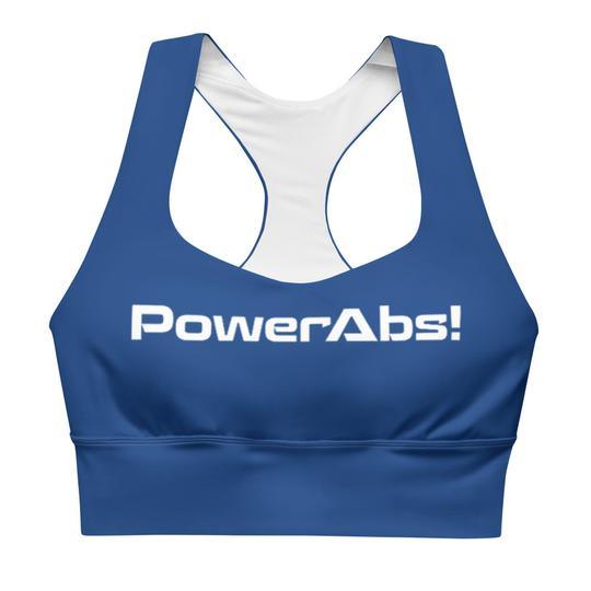 Blue PowerAbs Longline Sports Bra - PowerAbs Staging