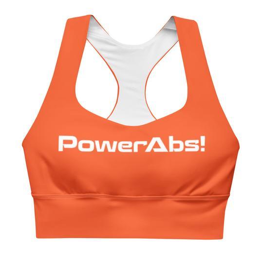 Orange PowerAbs Longline Sports Bra - PowerAbs Staging