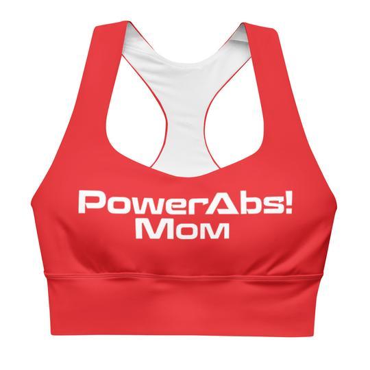 Red PowerAbs Mom Longline Sports Bra - PowerAbs Staging