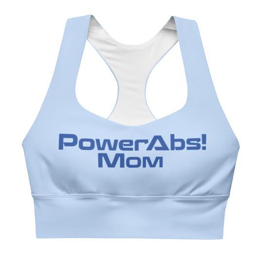 Light Blue PowerAbs Mom Longline Sports Bra - PowerAbs Staging