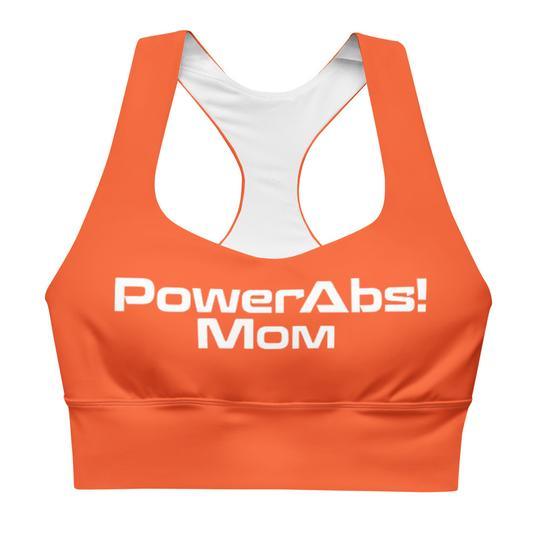 Orange PowerAbs Mom Longline Sports Bra - PowerAbs Staging